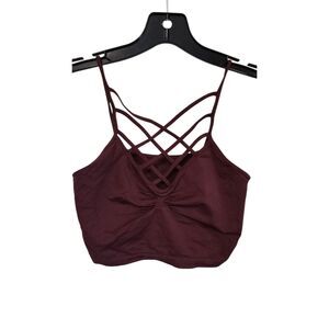 Suzette Women's Spider Cage Maroon‎ Small Bralette